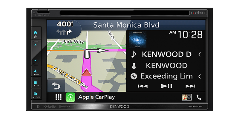 Kenwood Excelon DNX697S GPS Navigation Receiver, 6.8", CD/DVD, Garmin, Wired AA & CP, Maestro, 5 Volt RCA, 2 Year Warranty - Lockdown Security