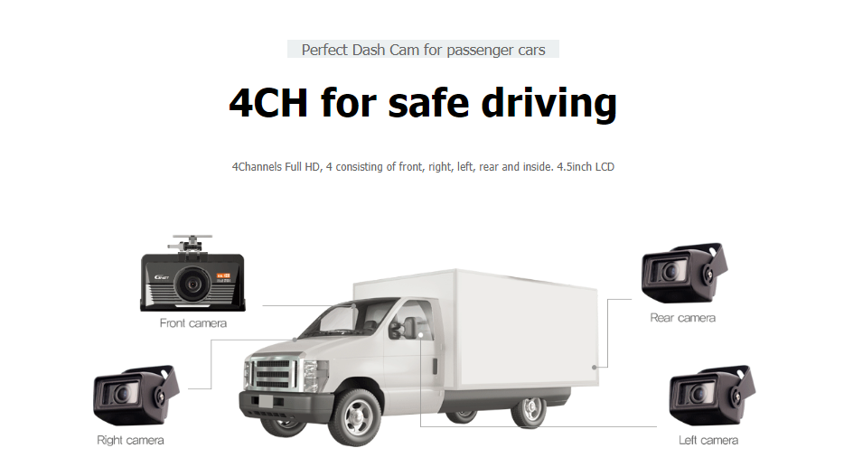 Gnet GT900 3CH FullHD Cloud GPS 128gb truck dashcam - Dashcamdeal