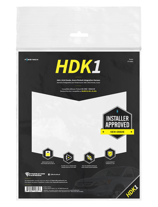 Firstech FTI-HDK1 | T-Harness for 2001 - 2016 Honda KEY Start Vehicles - Lockdown Security