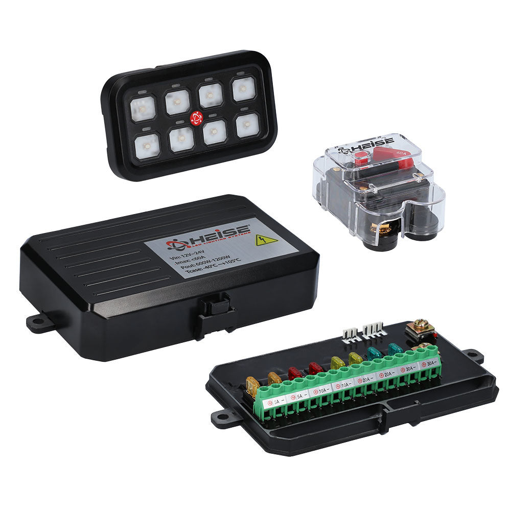 Heise HE-SWP8 Universal 8 Gang Switch Panel System - Lockdown Security