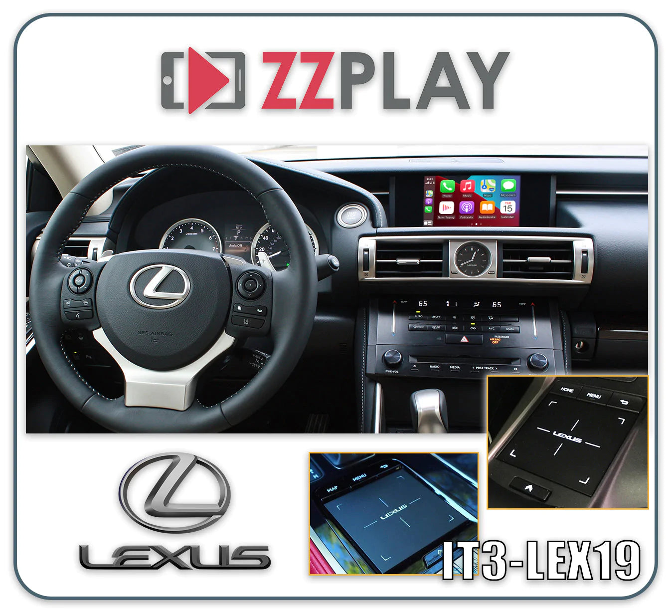ZZ-2 IT3-LEX19L Wireless CarPlay and Android Auto Interface - Lockdown Security