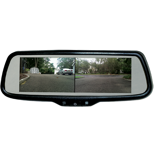 split screen rear view mirror