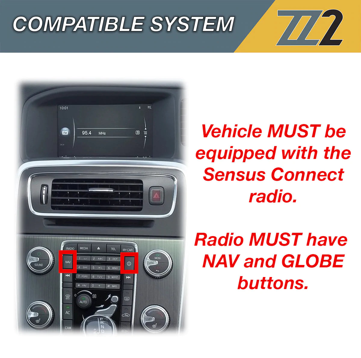 ZZ-2 IT3-VOLVO Wireless CarPlay and Android Auto Interface - Lockdown Security