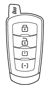 Fortin FTXDUO 1-Way Key Fob | FCC ID: 2ACKU-R1W01FSS | EVO-START2 Add-On Key Fob - Lockdown Security