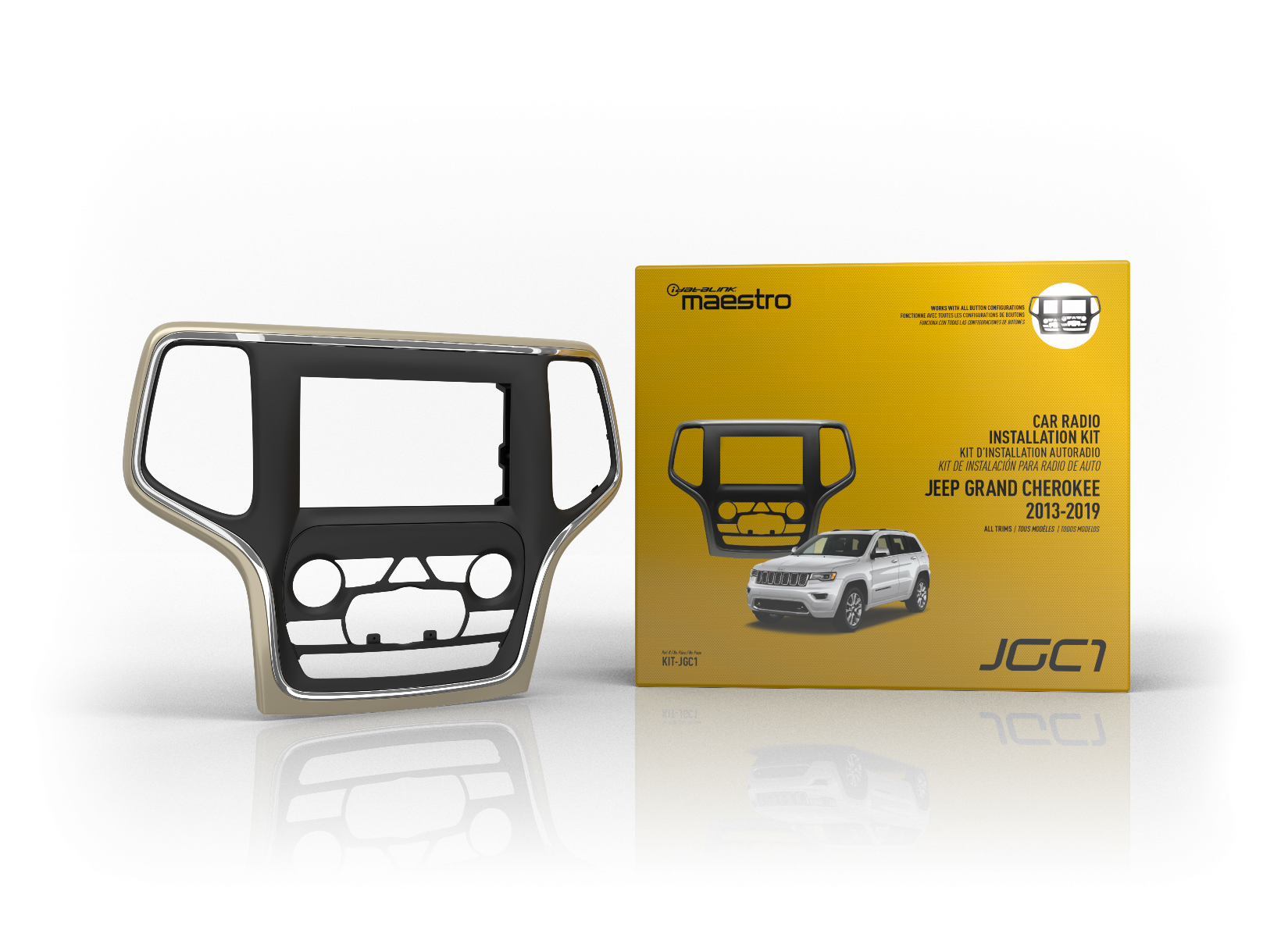 iDatalink Maestro KIT-JGC1 2014-Up Jeep Cherokee Double DIN Dash Kit - Lockdown Security