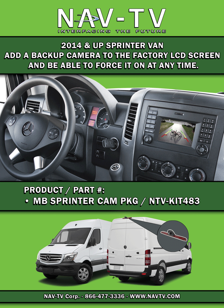 NAV-TV NTV-KIT483 Mercedes Benz Sprinter CAM Package - Lockdown Security